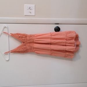Pink boho style dress